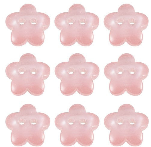 Buttons Flower Pink 2 Hole