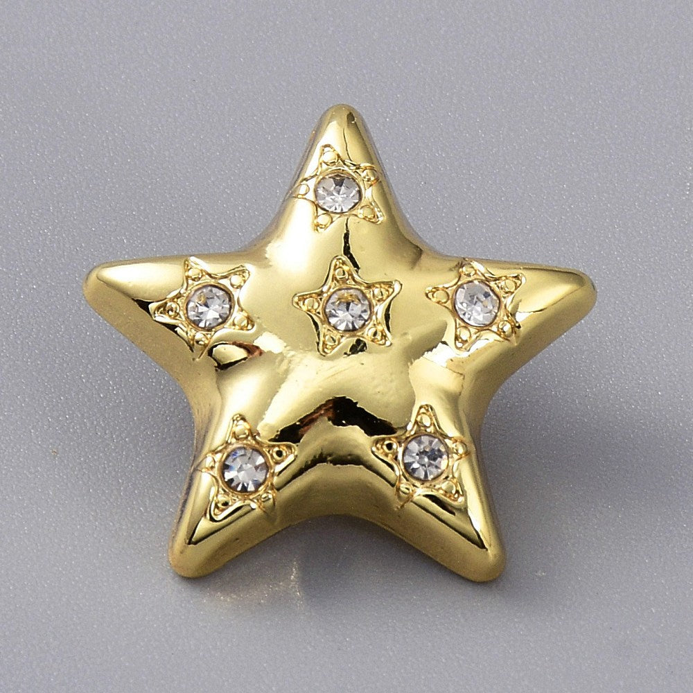 Buttons Diamante Star - Gold
