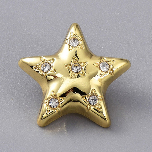 Buttons Diamante Star - Gold