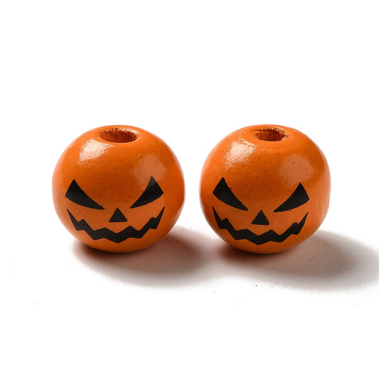 Wooden Beads Pumpkin