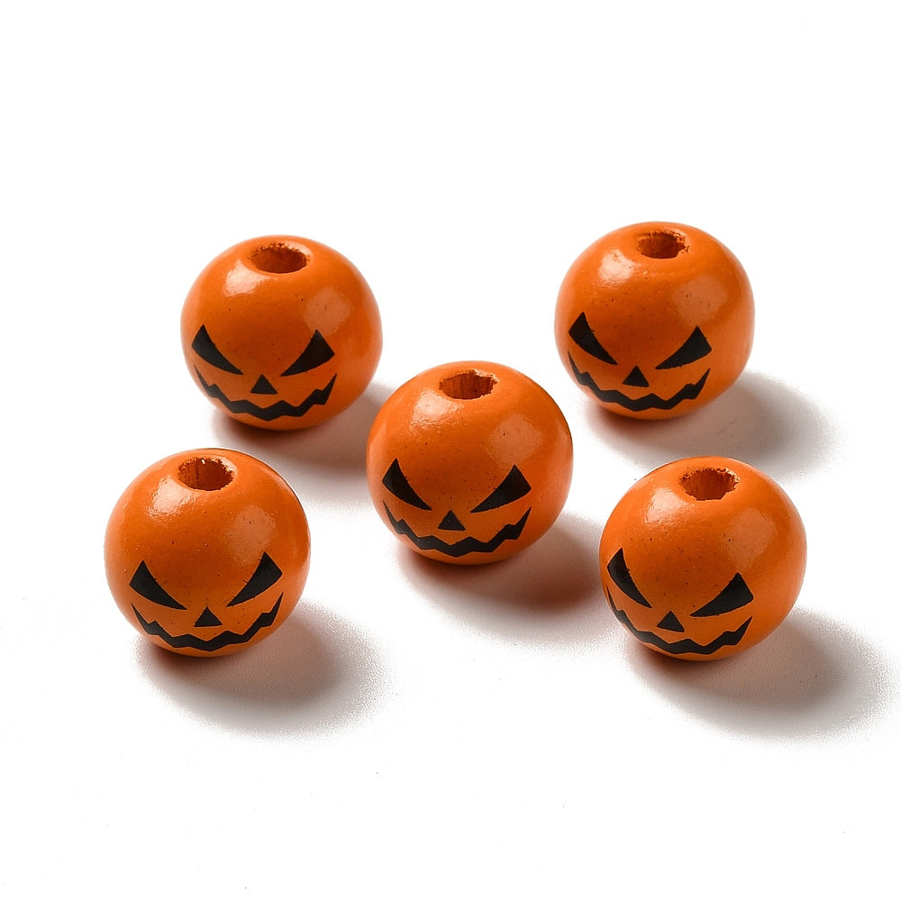 Wooden Beads Pumpkin