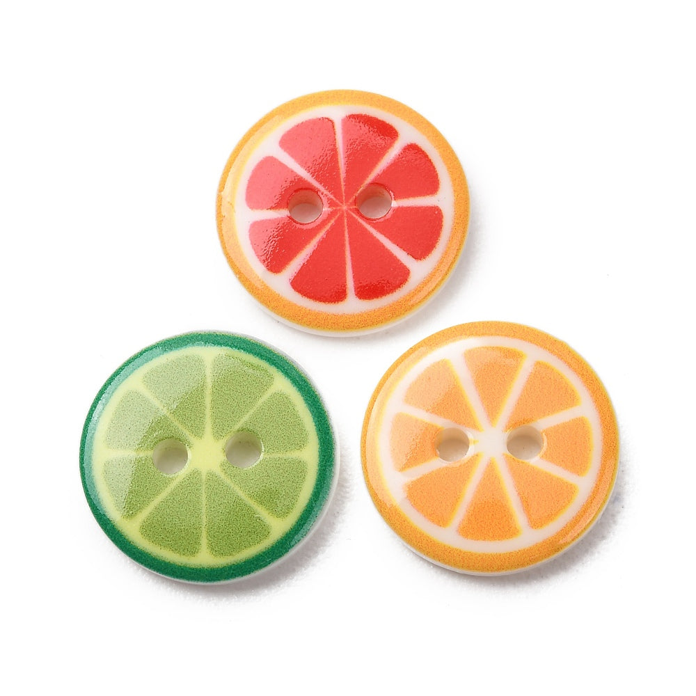 Buttons  Fruit 15mm