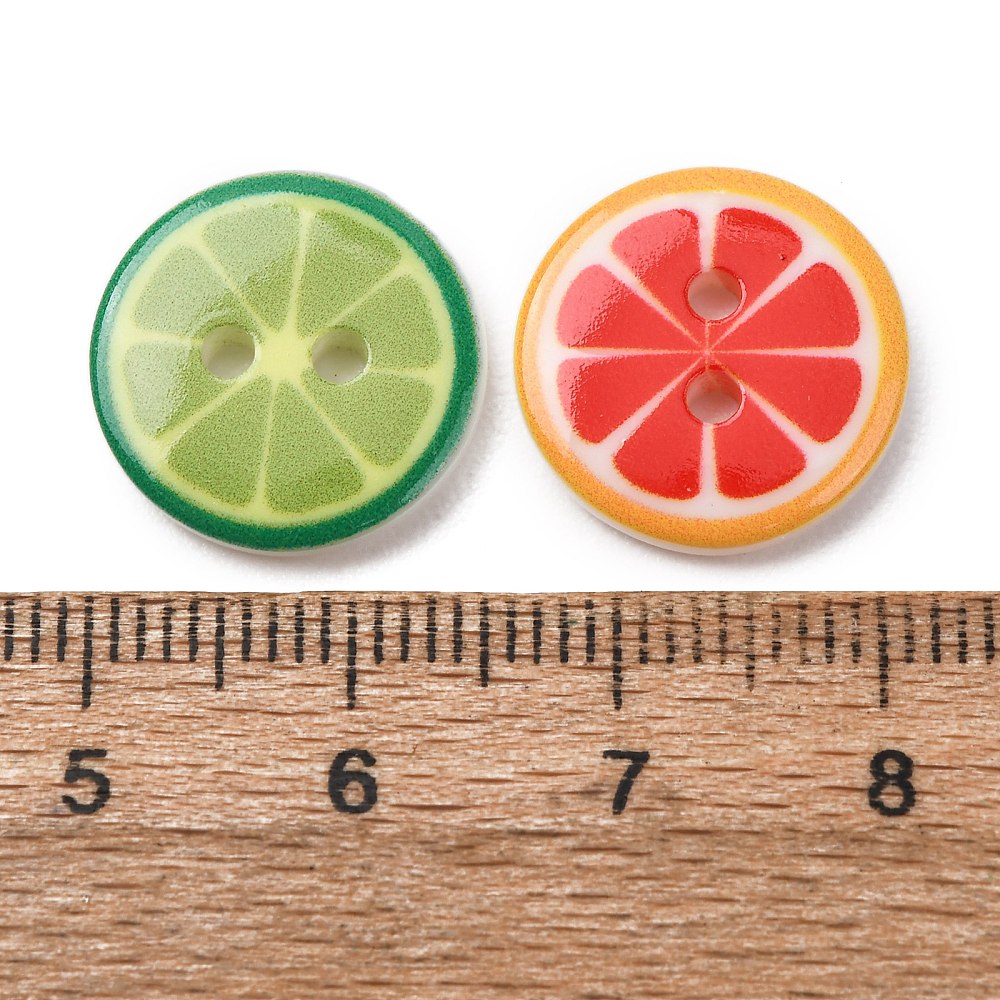 Buttons  Fruit 15mm