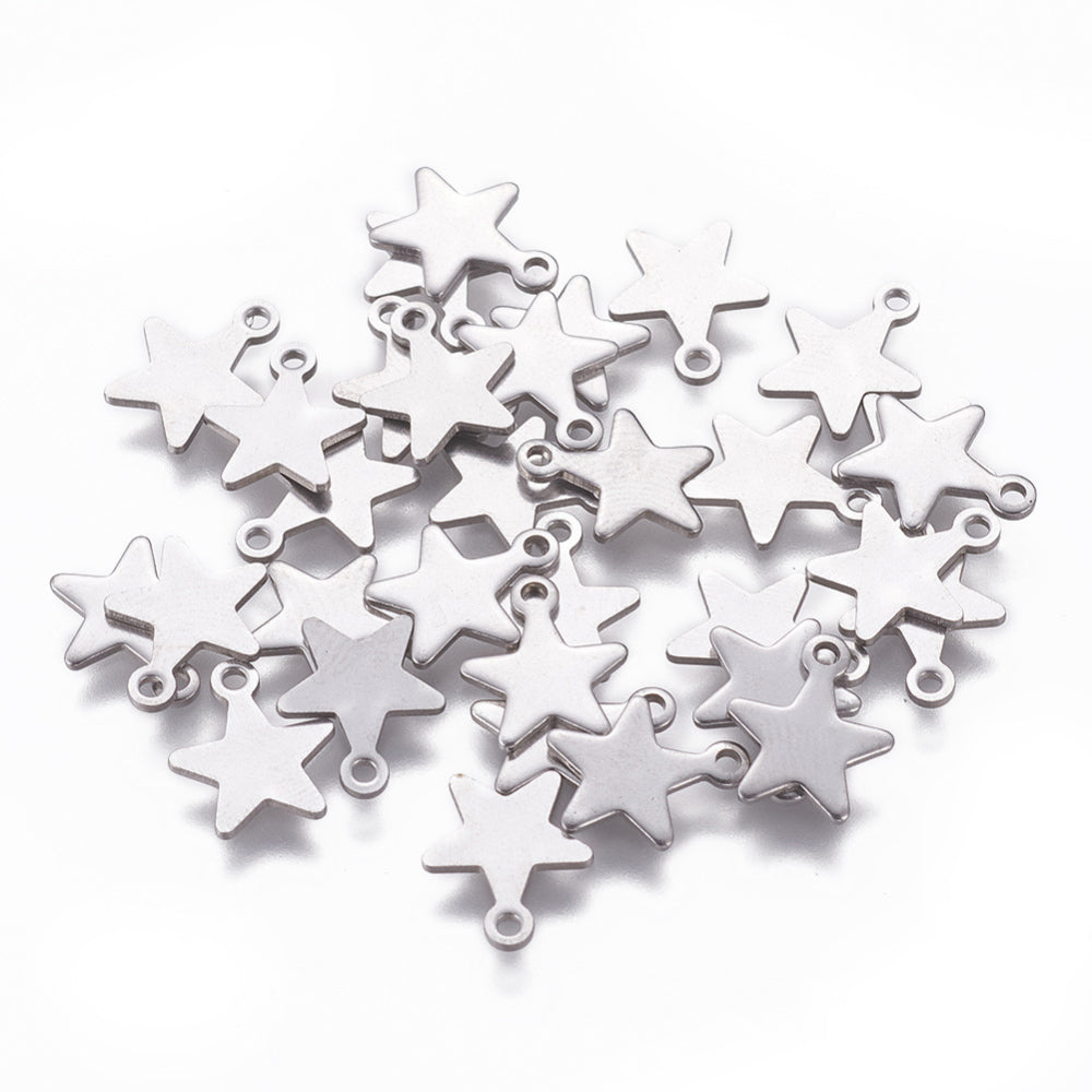 Star Charm - Stainless Steel