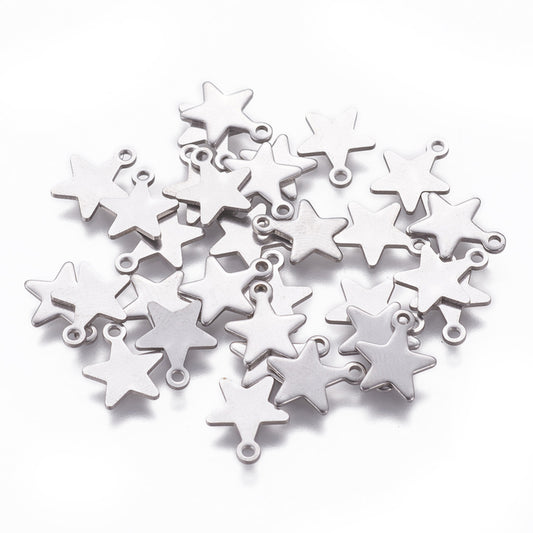 Star Charm - Stainless Steel