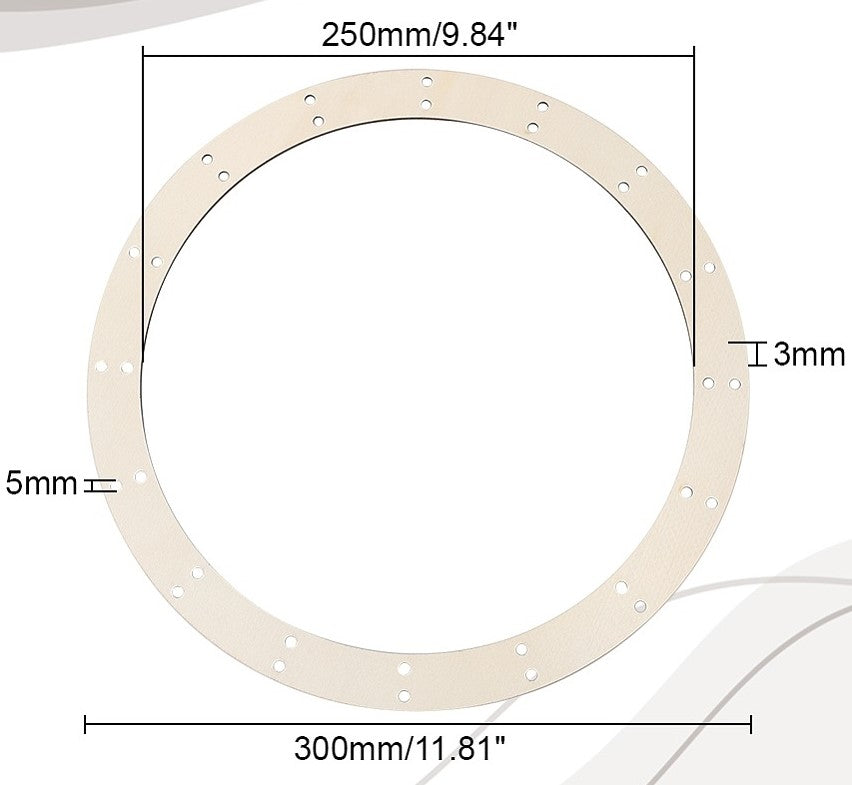 Flat Wooden Wreath