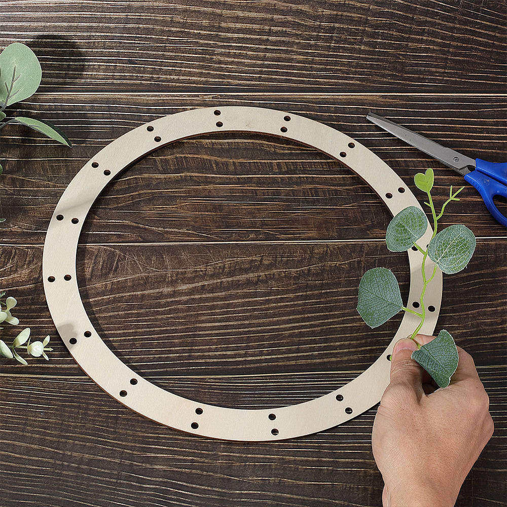 Flat Wooden Wreath