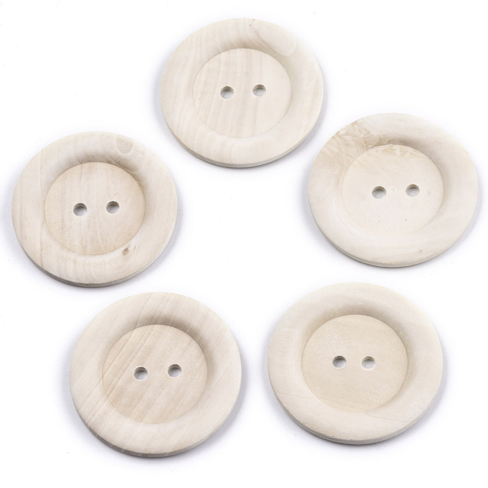Buttons Wood Unfinished Large