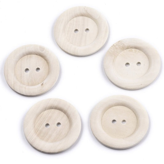 Buttons Wood Unfinished Large