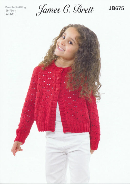 James C Brett Knitting Pattern JB675 Double Knitting