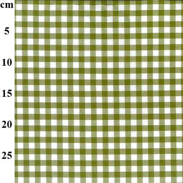 100% Cotton Green Gingham 9mm