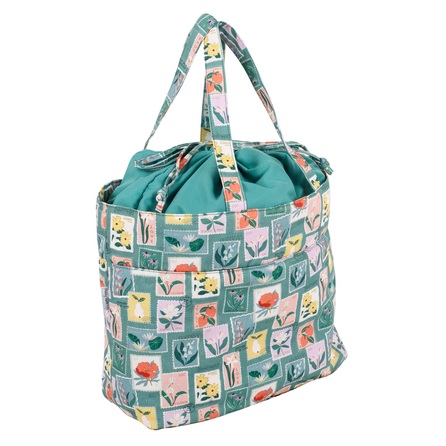 Knitting Bag Floral Stamps