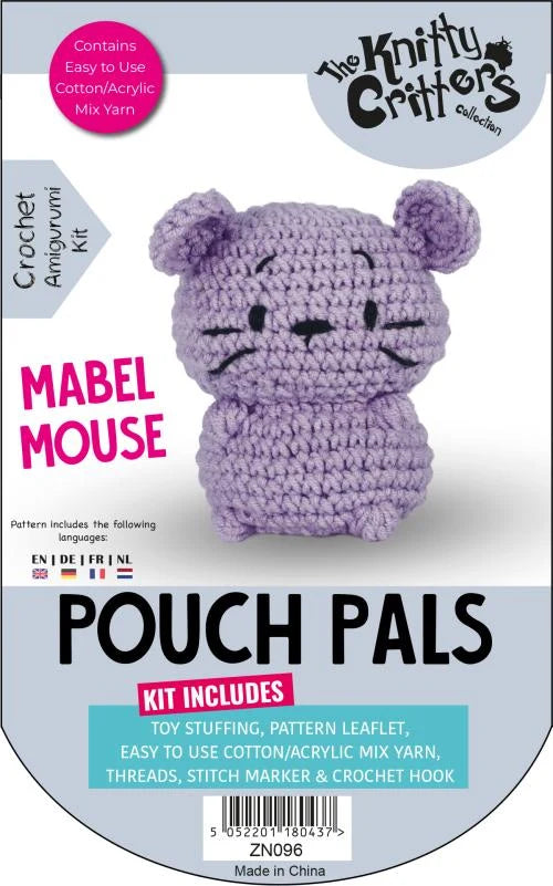 The Knitty Critters Mabel Mouse Pouch Pals