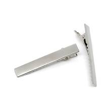 Metal Crocodile style Hair Clip- Silver Coloured