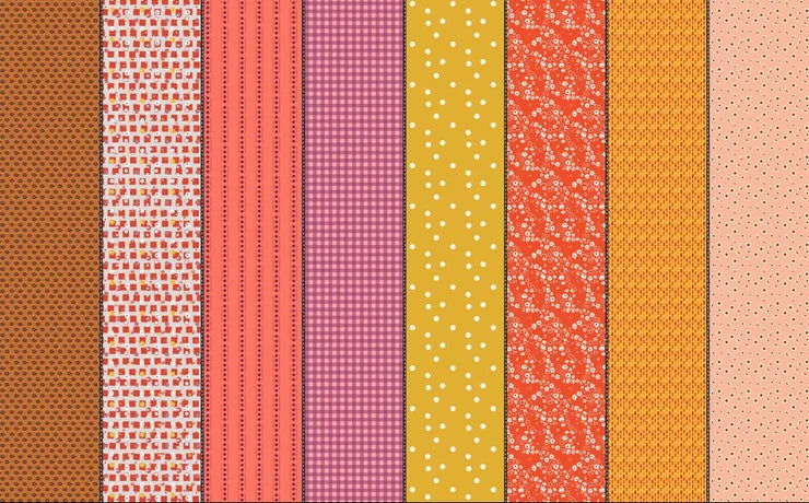 100% Cotton Gathered Lollies By Jen Kingwell For Moda _ Hazel