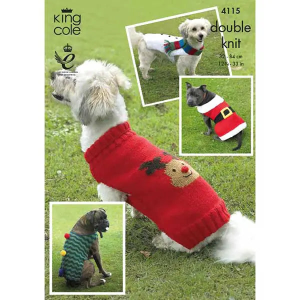 King Cole Knitting Pattern Dogs- DK 4115