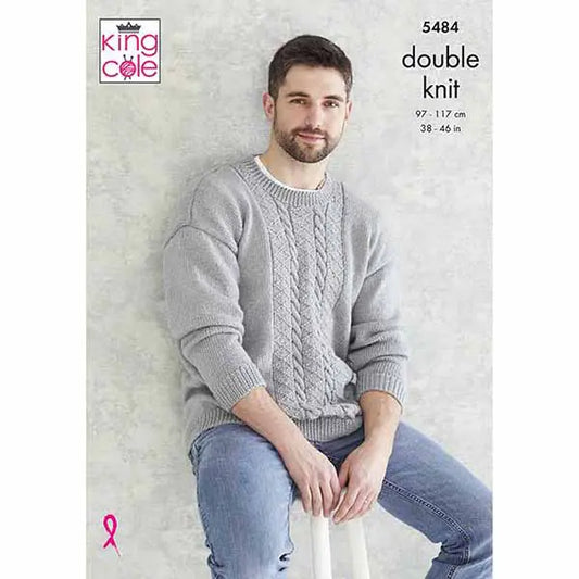 King Cole Knitting Pattern 5484 Double Knitting