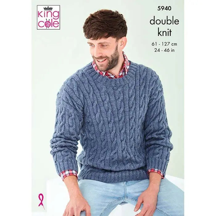 King Cole Knitting Pattern 5940 Double Knitting