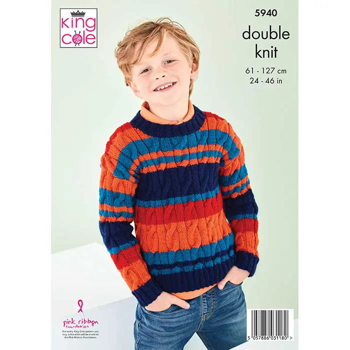 King Cole Knitting Pattern 5940 Double Knitting