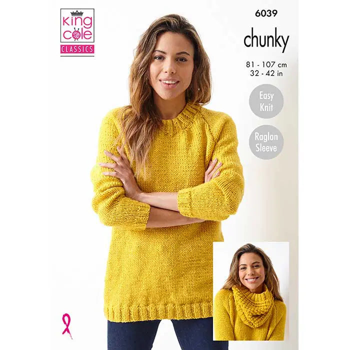 King Cole Knitting Pattern 6039 Chunky