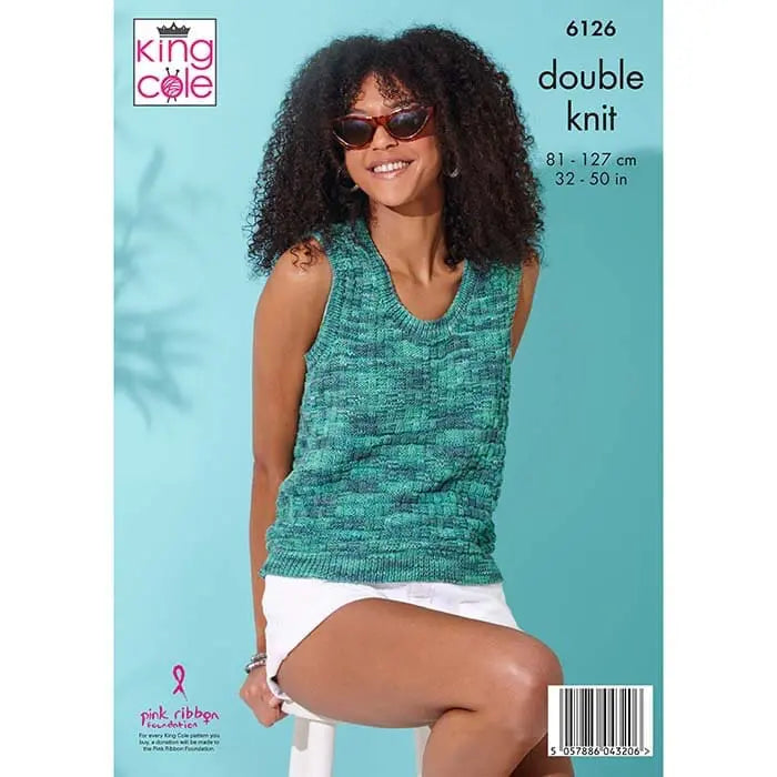King Cole 6126 Ladies Top and Cardigan - Double Knit