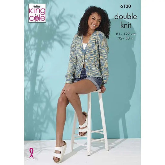 King Cole 6130 Ladies Cardigans - Double Knit