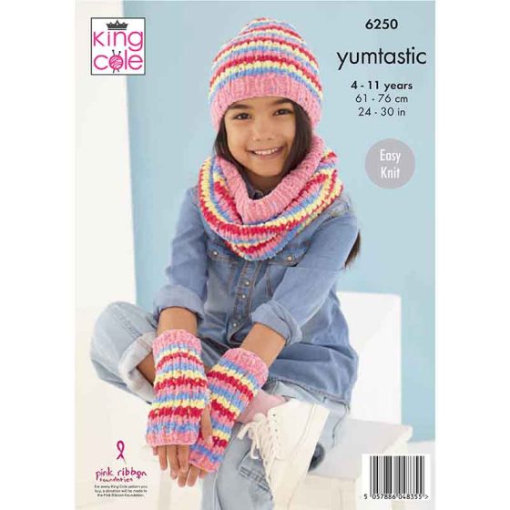 King Cole Knitting Pattern 6250 Chunky Yumtastic