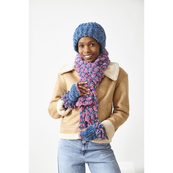 King Cole Knitting Pattern  Cardigan, Scarf, Hat and Handwarmers 6318