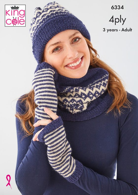 King Cole Knitting Pattern 6334 4ply