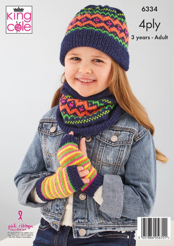 King Cole Knitting Pattern 6334 4ply