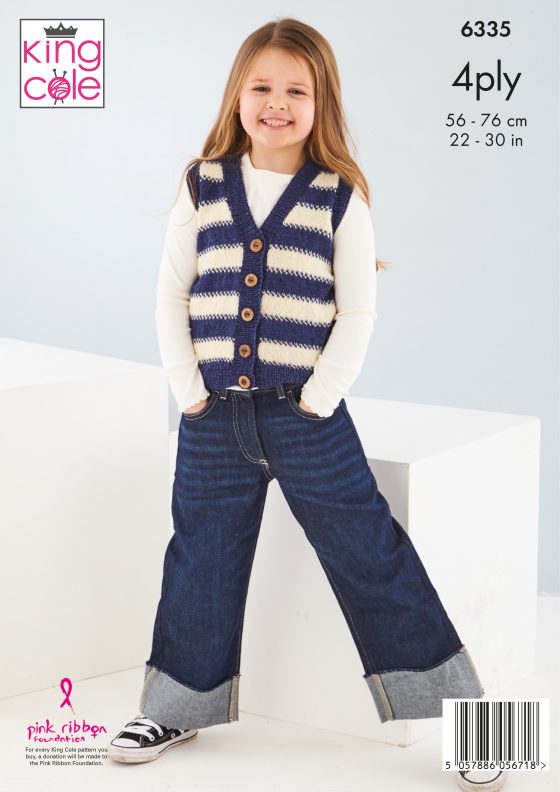 King Cole Knitting Pattern 6335 4ply