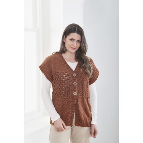 King Cole 6340  Cardigan and Waistcoat -  Aran
