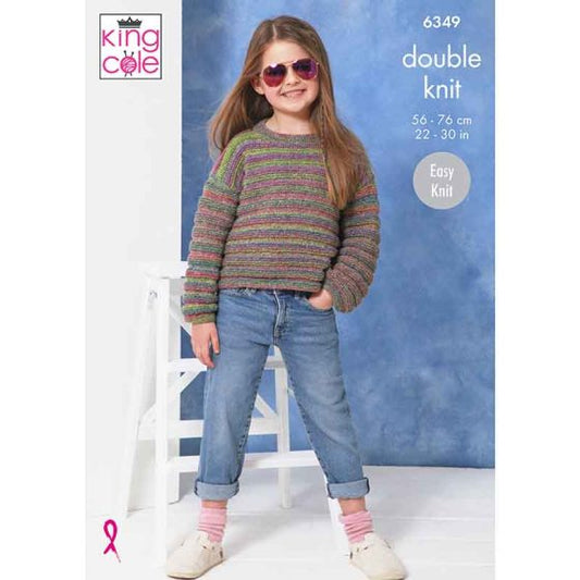 King Cole 6349 Sweater and Cardigan -  DK
