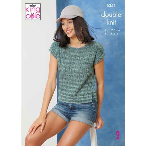 King Cole 6351  Top and Sweater -  DK