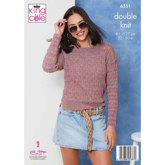 King Cole 6351  Top and Sweater -  DK