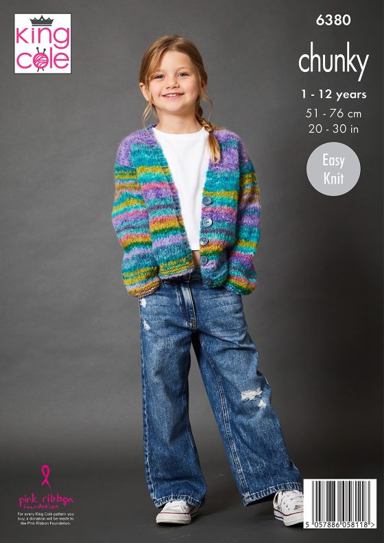 King Cole Knitting Pattern 6380 Chunky