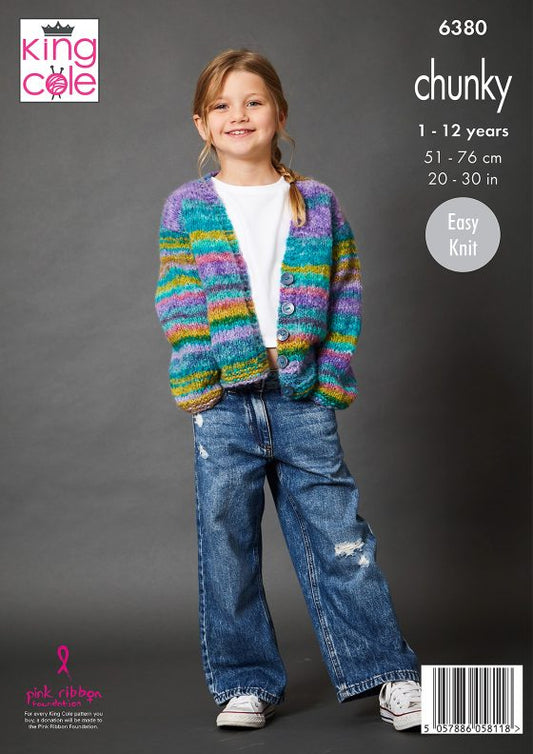 King Cole Knitting Pattern 6380 Chunky