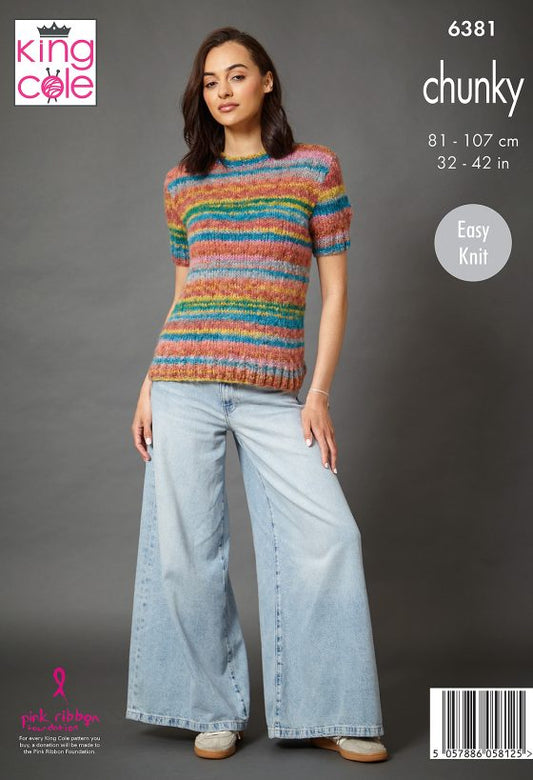 King Cole Knitting Pattern 6381 Chunky