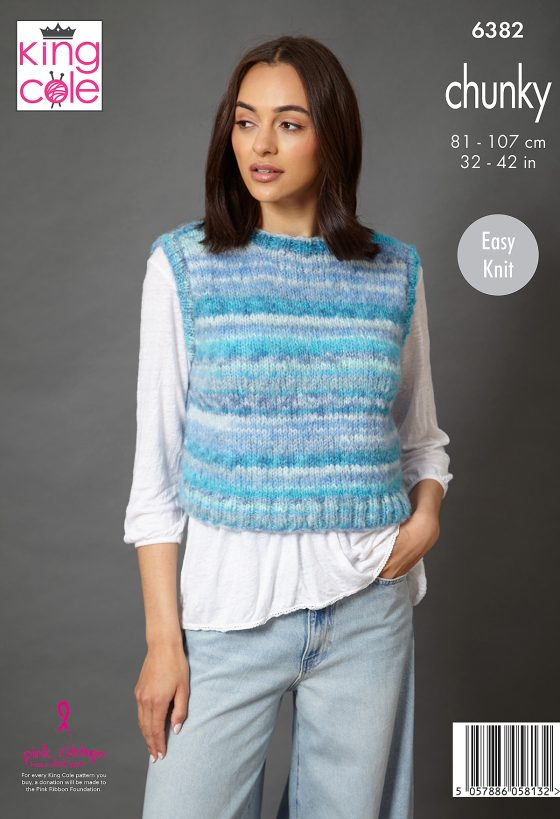 King Cole Knitting Pattern 6382 Chunky