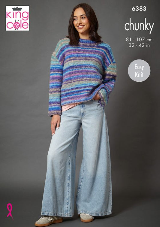 King Cole Knitting Pattern 6383 Chunky