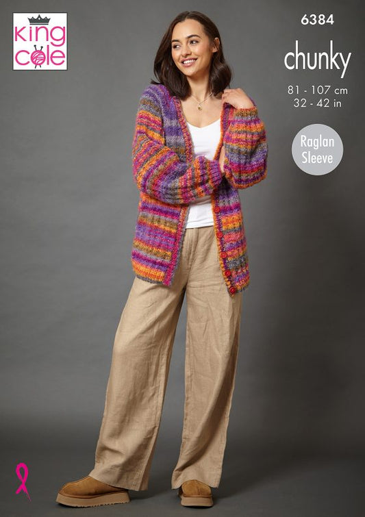 King Cole Knitting Pattern 6384 Chunky