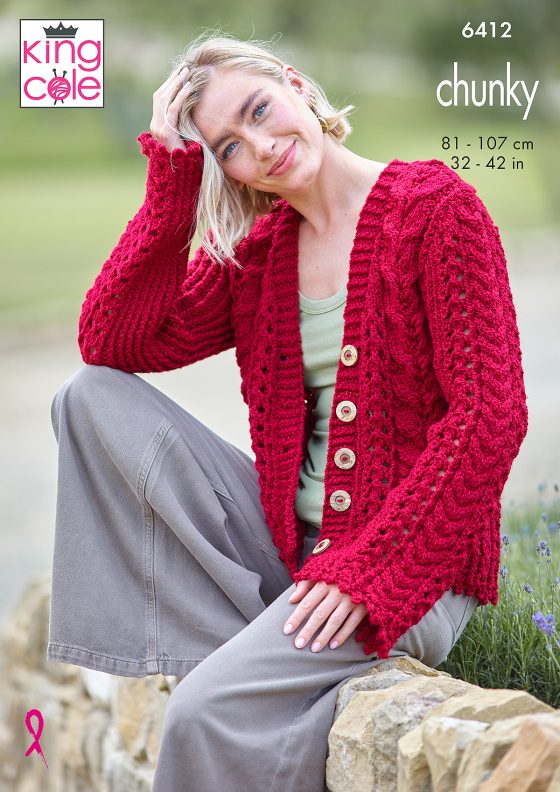 King Cole Knitting Pattern 6412 Chunky