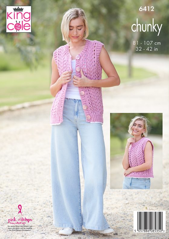 King Cole Knitting Pattern 6412 Chunky