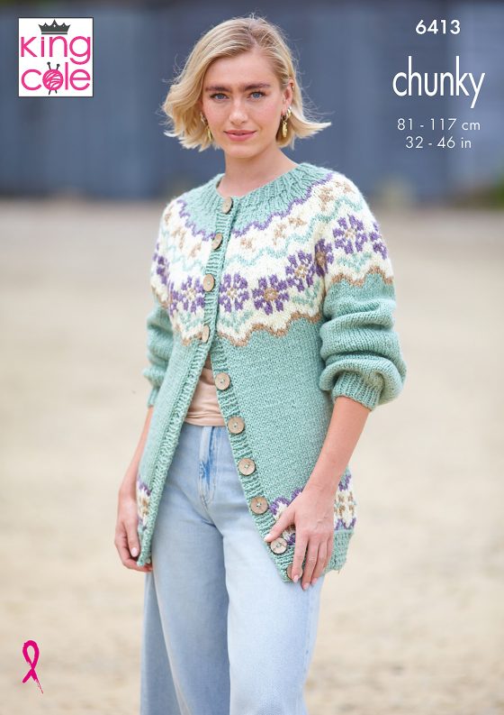 King Cole Knitting Pattern 6413 Chunky