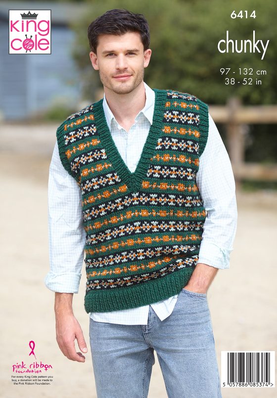 King Cole Knitting Pattern 6414 Chunky