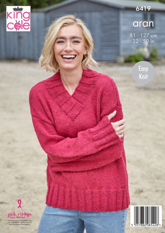 King Cole Knitting Pattern 6419 Aran