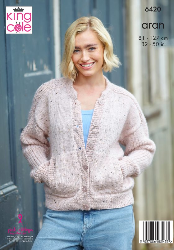 King Cole Knitting Pattern 6420 Aran