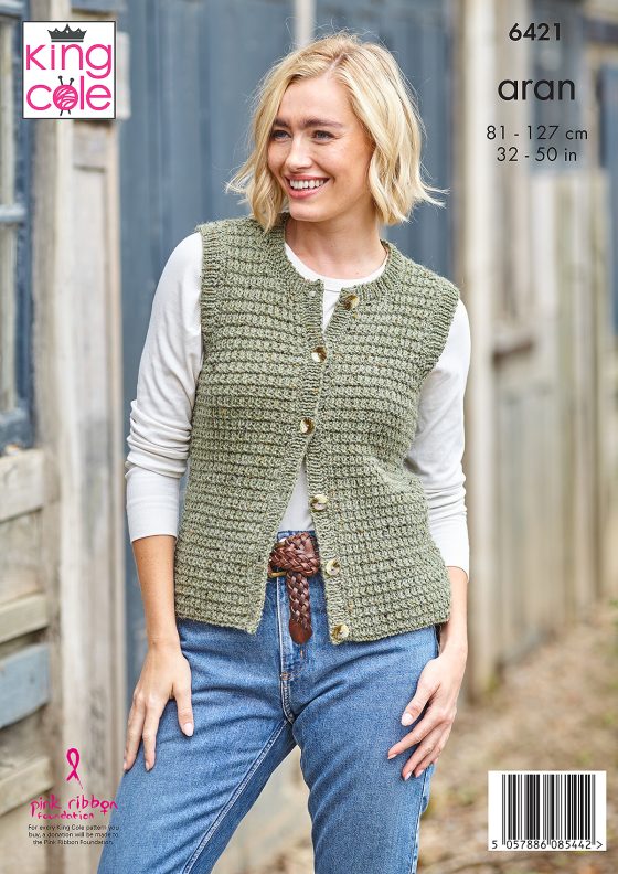 King Cole Knitting Pattern 6421 Aran