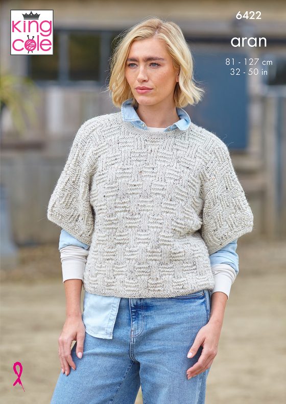 King Cole Knitting Pattern 6422 Aran