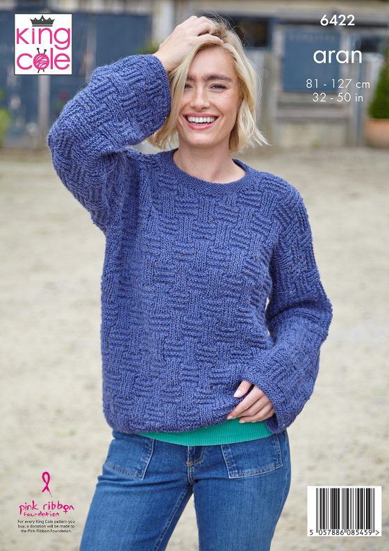 King Cole Knitting Pattern 6422 Aran